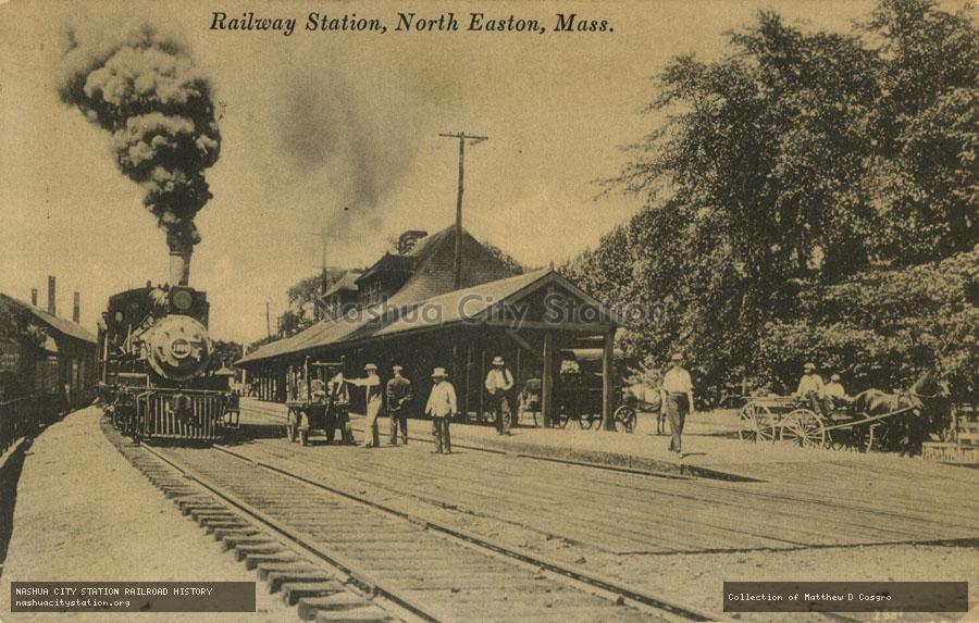 Postcard: Railway Station, North Easton, Massachusetts